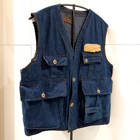 1970's SAFT BAK Denim Fishing Vest