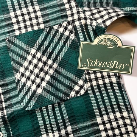 1990's ST JOHN'S BAY Heavy Flannel L/S Shirt Deadstock