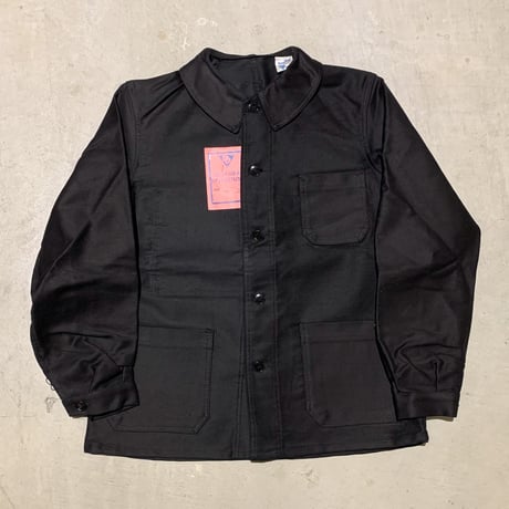 1950's Dubure&Deverchere Black Moleskin Jacket Deadstock