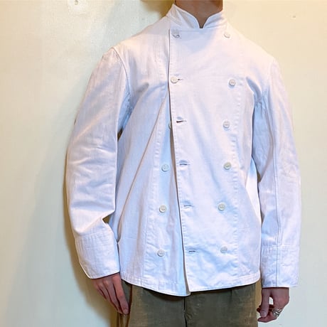 1940's HALLES-VILLETTE Double Breasted Cook Jacket