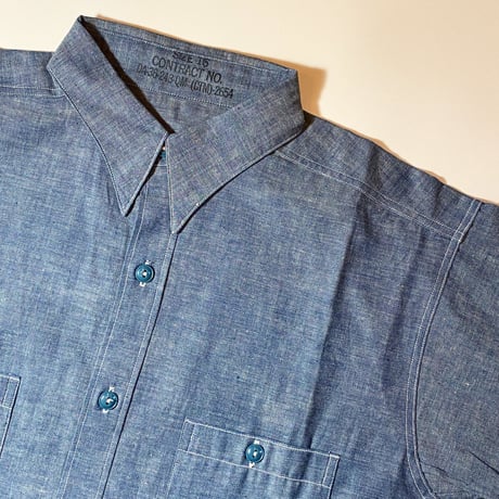 1950's US.NAVY Chambray L/S Shirt Deadstock
