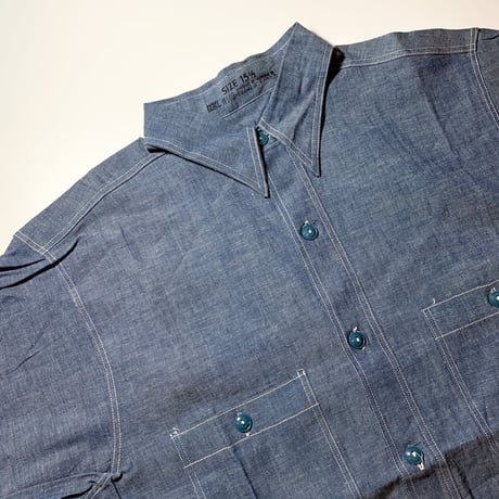 1940's US.NAVY Chambray L/S Shirt Deadstock