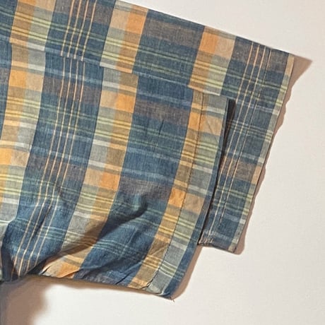 1960's h.i.s Indian Madras S/S Shirt