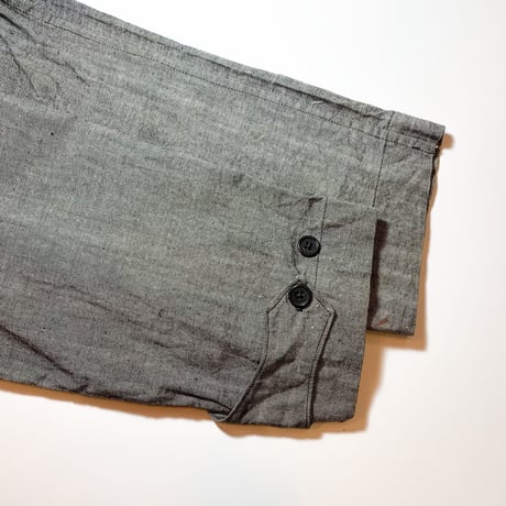 1940's French Unknown Gray Chambray Atelier Coat