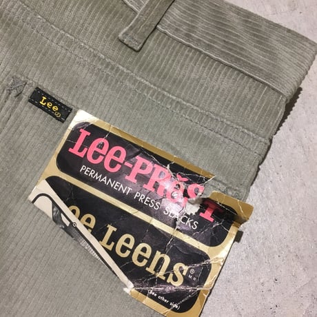 1960's Lee Leens Corduroy Tapered Pants Deadstock