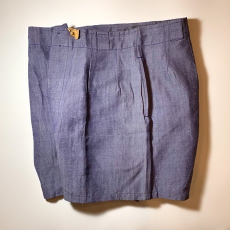 1950〜60's French Navy Linen Short Pants Deadstock