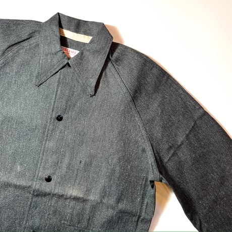 1950's FYRESAFE Black Covert Jacket Deadstock
