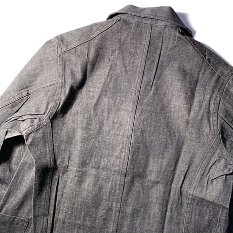 1950's British Unknown Black Denim Work Jacket