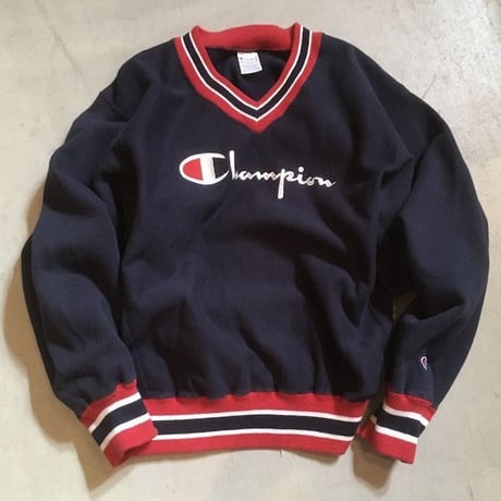 1990's Champion Reverse Weave V-neck Sweat