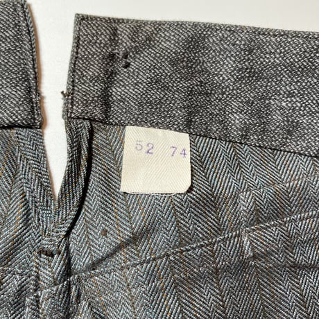 1940's FLERS Herringbone Stripe Trousers Deadstock