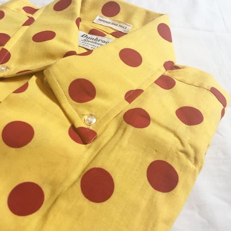 1960's Dunerooke Dots L/S Shirt Deadstock
