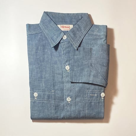 1950's〜 Powr House Chambray L/S Shirt Deadstock