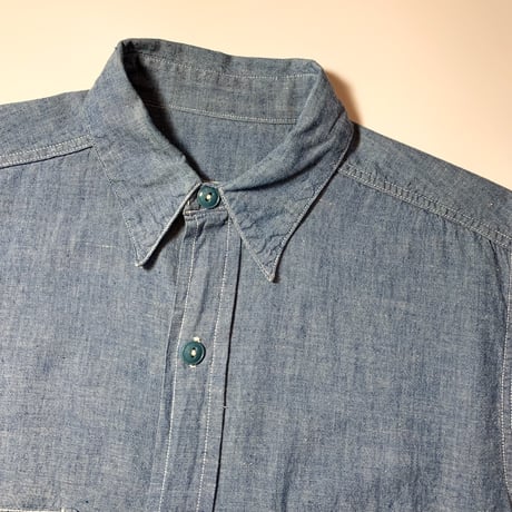 1940〜50's US.NAVY Chambray L/S Shirt