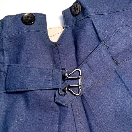 1930's French Unknown Indigo Cotton&Linen Trousers Deadstock