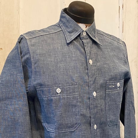 1960's KENNINGTON Chambray L/S Shirt Deadstock