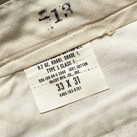 1960's US.ARMY Chino Trousers Deadstock
