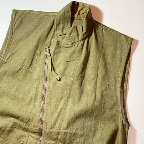 1940's British Military Green Denim Vest