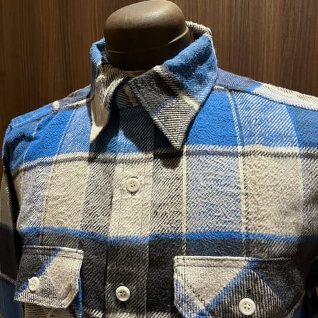 1960's MONTGOMERY WARD Heavy Flannel L/S Shirt Deadstock