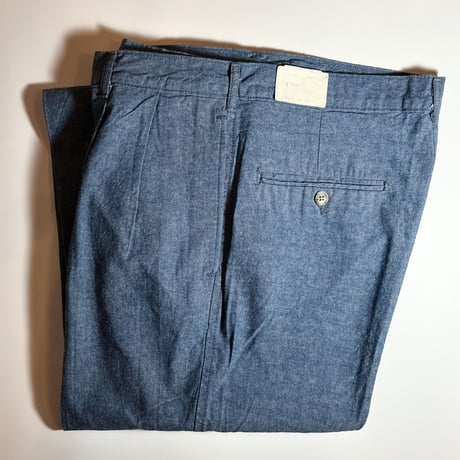 1980's Unknown Chambray Trousers Deadstock