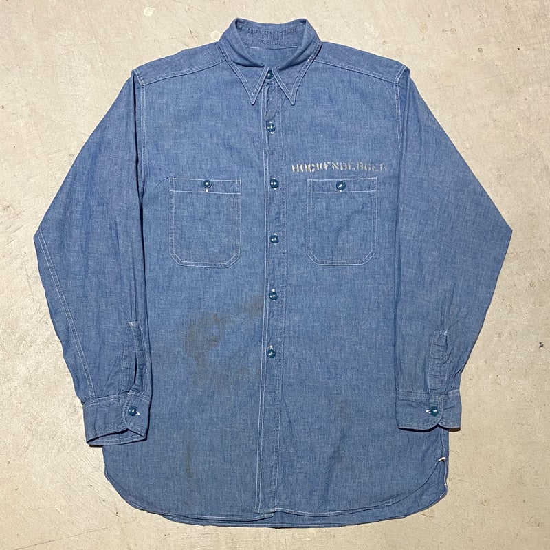 1940's US.NAVY Chambray L/S Shirt | Unwave 1940's US.NAVY Chambray L/S Shirt | Unwave