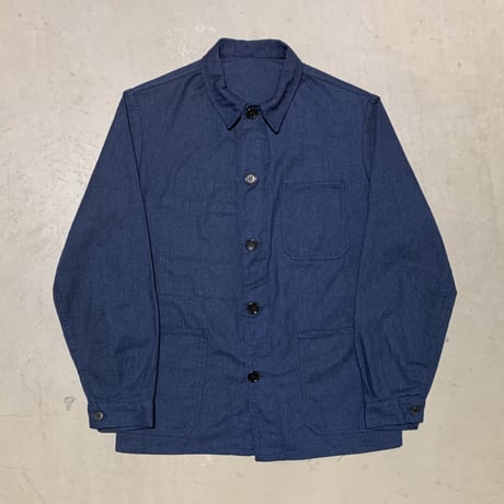 1950's〜 French Unknown Blue Covert Work Jacket