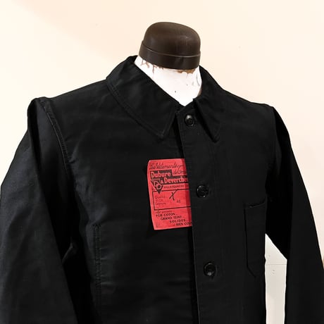 1950'sDubure&Deverchere Black Moleskin Jacket Deadstock
