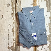 1940's〜 HERCULES Black Chambray L/S Shirt Deads