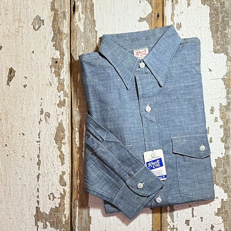 1950's Knock Out Chambray L/S Shirt Deadstock