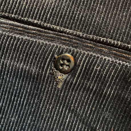 1950's Unknown Corduroy Trousers Black Deadstock