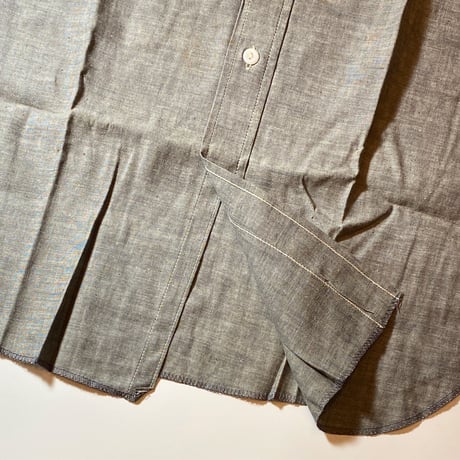 1950〜60's Unknown Gray Chambray L/S Shirt Deadstock