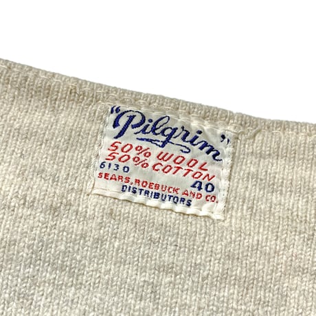 1940〜50's Pilgrim Henleyneck L/S Tee