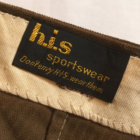 1960's h.i.s Corduroy Tapered Pants Deadstock