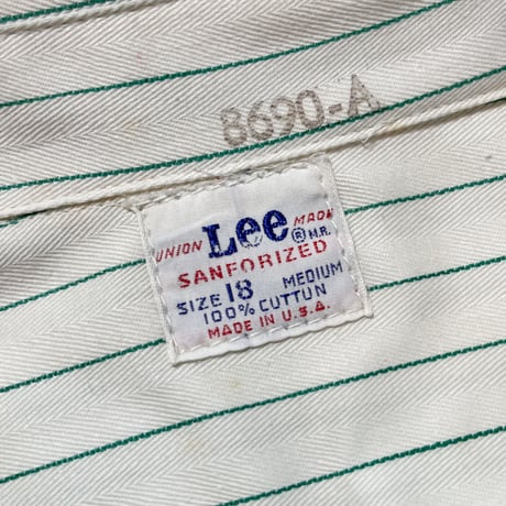 1960's Lee Coca-Cola Stripe L/S Shirt Deadstock