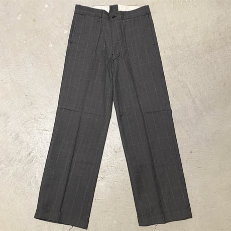 1930〜40's Unknown Cotton Trousers Deadstock