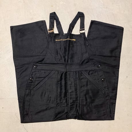 1940〜50's Le Favori Black Moleskin Overall Deadstock