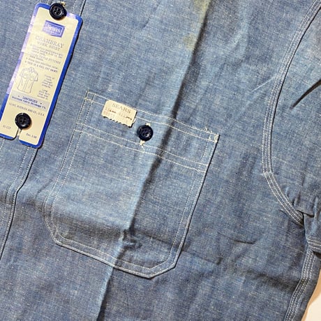 1950〜60's Sears Chambray S/S Shirt Deadstock
