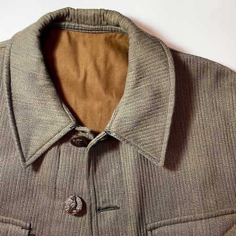 1940〜50's French Unknown Pique Hunting Jacket Deadstock