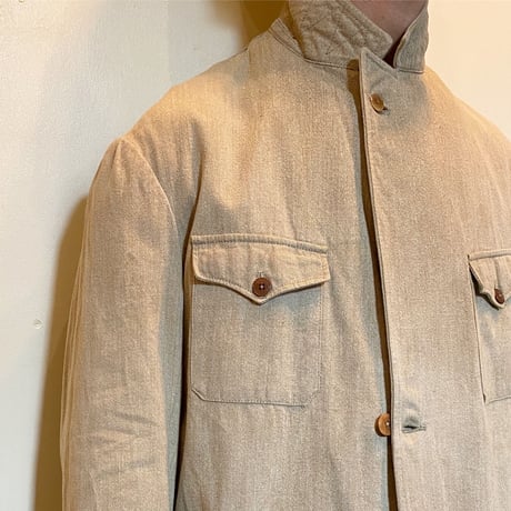 1930〜40's French Unknown Brown Covert Work Jacket