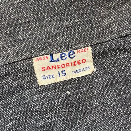 1940's〜 Lee Black Chambray L/S Shirt Deadstock
