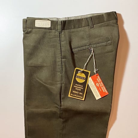 1960's KORATRON Corduroy Tapered Pants Deadstock