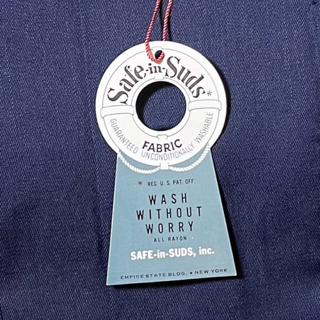 1950's Safe-in-Suds Rayon L/S Shirt Deadstock