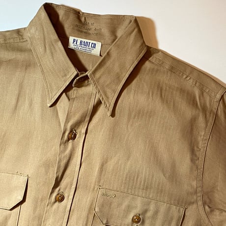 1950's P.L.BADT CO. Herringbone L/S Shirt Deadstock