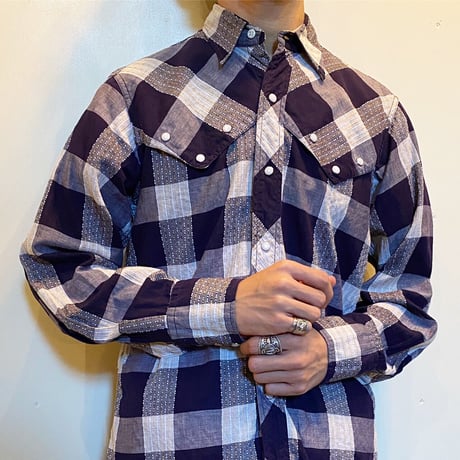 1960's H BAR C Western L/S Shirt