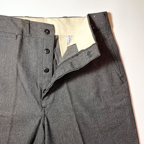 1940's〜 Unknown Black Chambray Trousers Deadstock