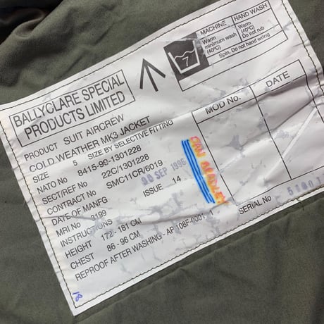1990's〜 RAF MK3 Flight Jacket
