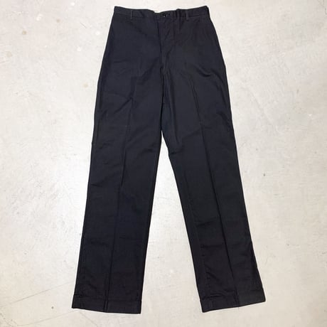 1950〜60's Unknown Cotton Trousers Black Deadstock