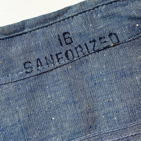 1960's RIVERSIDE Prisoner Chambray L/S Shirt Deadstock