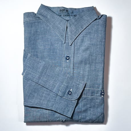 1960's US.NAVY Chambray L/S Shirt Deadstock