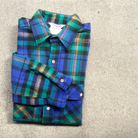 1980's FIVE BROTHER Heavy Flannel L/S Shirt Deadstock