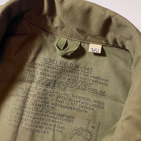 1940's US.ARMY M-43 Field Jacket Deadstock